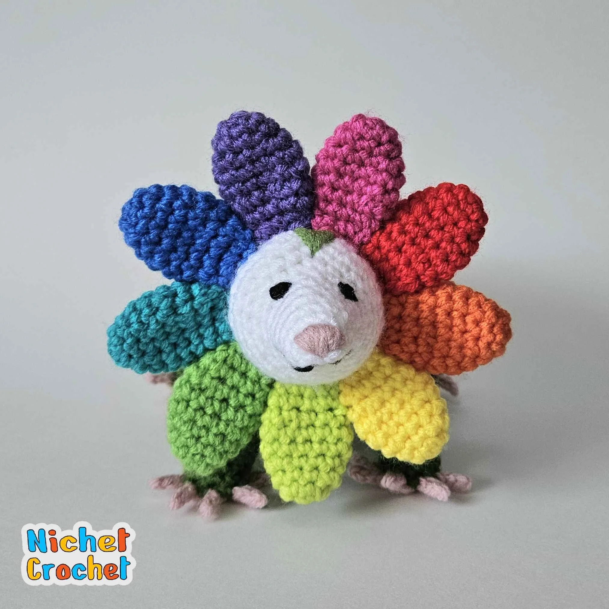 Crochet Kiwi Clown Opossum — Nichet Crochet